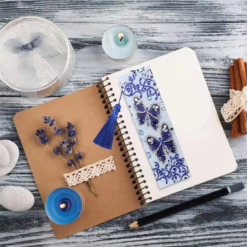 20 Types New Diy Leather Book Marks Special Shaped Diamond Painting Tassel Bookmarks Crafts 5D Exquisite Diamond Bookmark Learning Gifts