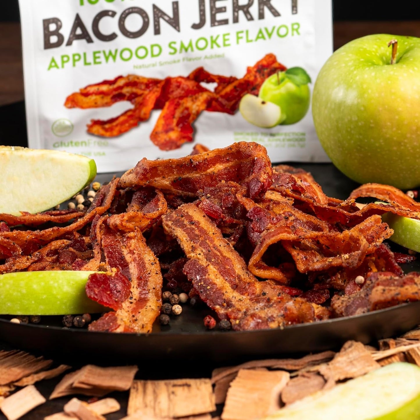 Bacon Jerky Variety Pack, Tender, Flavorful, Easy to Chew Bacon Jerky with up to 24G Protein per Bag, Gift Basket for Men, Unique Gifts for Men, Food Gifts (5 Bags) - WORLD TIME VISITS