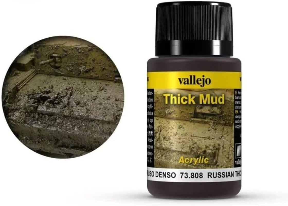 '- Weathering FX | Russian Thick Mud 40 Ml. (1.35 Fl.Oz.) | Permanent Pigments and Water Based Acrylic Resins | Ideal for Miniatures, Scale Models & Dioramas - WORLD TIME VISITS