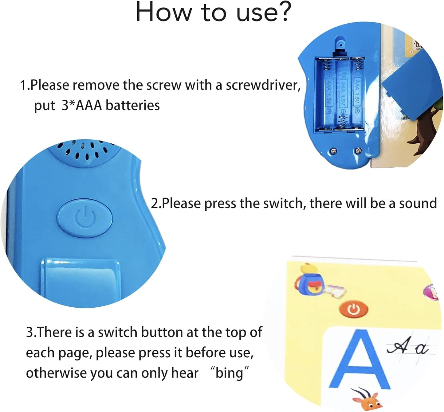 Russian Alphabet Letters Toys for Kids,Electronic Interactive Alphabet Books in Russian,Letters & Words & Music Russian Language Learning Toys for Kids 3 Ages+