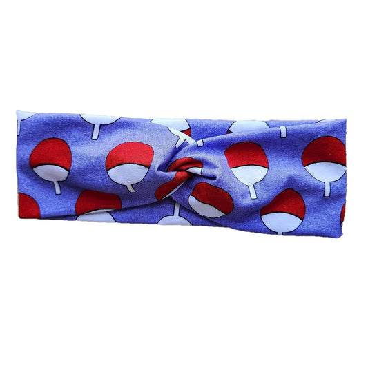 Ninja Knotted Headband, Julie Ng Studio, Red Cloud Leaf Village Uchiha Akatsuki Uzumaki Twisted Headband, Anime Ninja Cosplay Hair Tie (Uchiha)