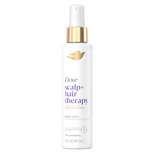 Density Boost Root Lift Thickening Spray for Fuller Hair and Scalp Therapy, with Vitamin B3, Zinc and 0% Sulfates, 5 Oz