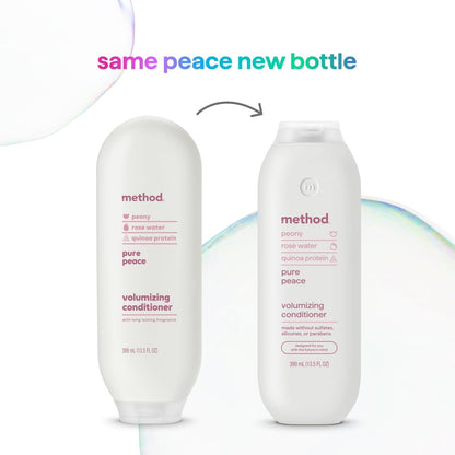 Volumizing Conditioner, Pure Peace with Rose, Peony, and Pink Sea Salt Scent Notes, Paraben and Sulfate Free, 13.5 Oz (Pack of 1)