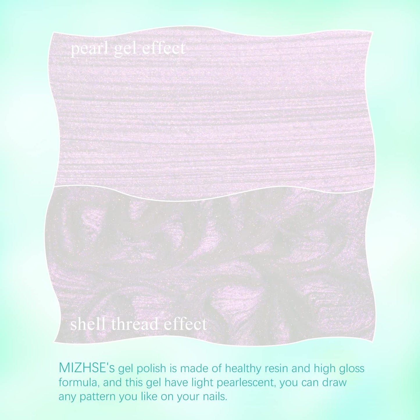 Pearl White Gel Nail Polish Mermaid Shimmer Glitter Drawing Gel Polish Shell Thread UV LED Nail Gel Polish for Home DIY Nail Salon