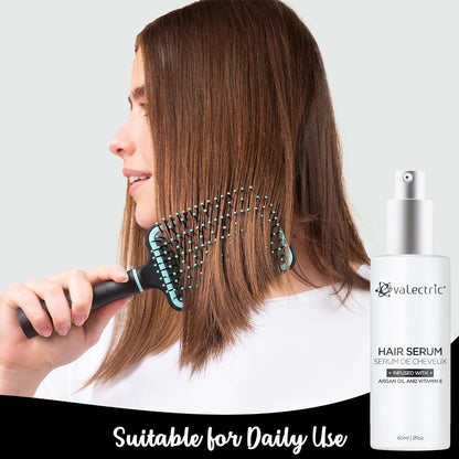 Argan Oil Hair Serum - for Dry, Damaged, Frizzy Hair - Anti-Frizz, Straightening, and Shine Serum with Vitamin E - 2 Fl. Oz.