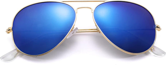 Aviator Sunglasses for Men Women Classic Polarized UV400 Protection - WORLD TIME VISITS