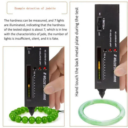 1PC Diamond Tester Gemstone Gem Selector Jewelry Watcher Tool LED Diamond Indicator Test Pen(Without Battery)