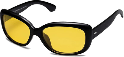 Vintage Square Sunglasses for Women Polarized UV Protection Havana Frame