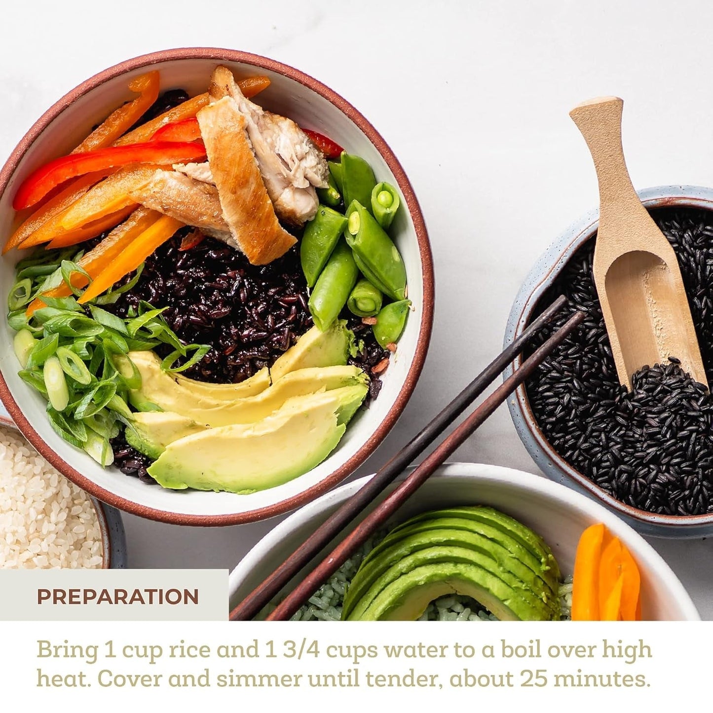 | Medium - Grain Chinese Black Rice | Organic, Healthy, Gluten - Free Grains | 1 Lb | Chef - Inspired Ingredients - WORLD TIME VISITS