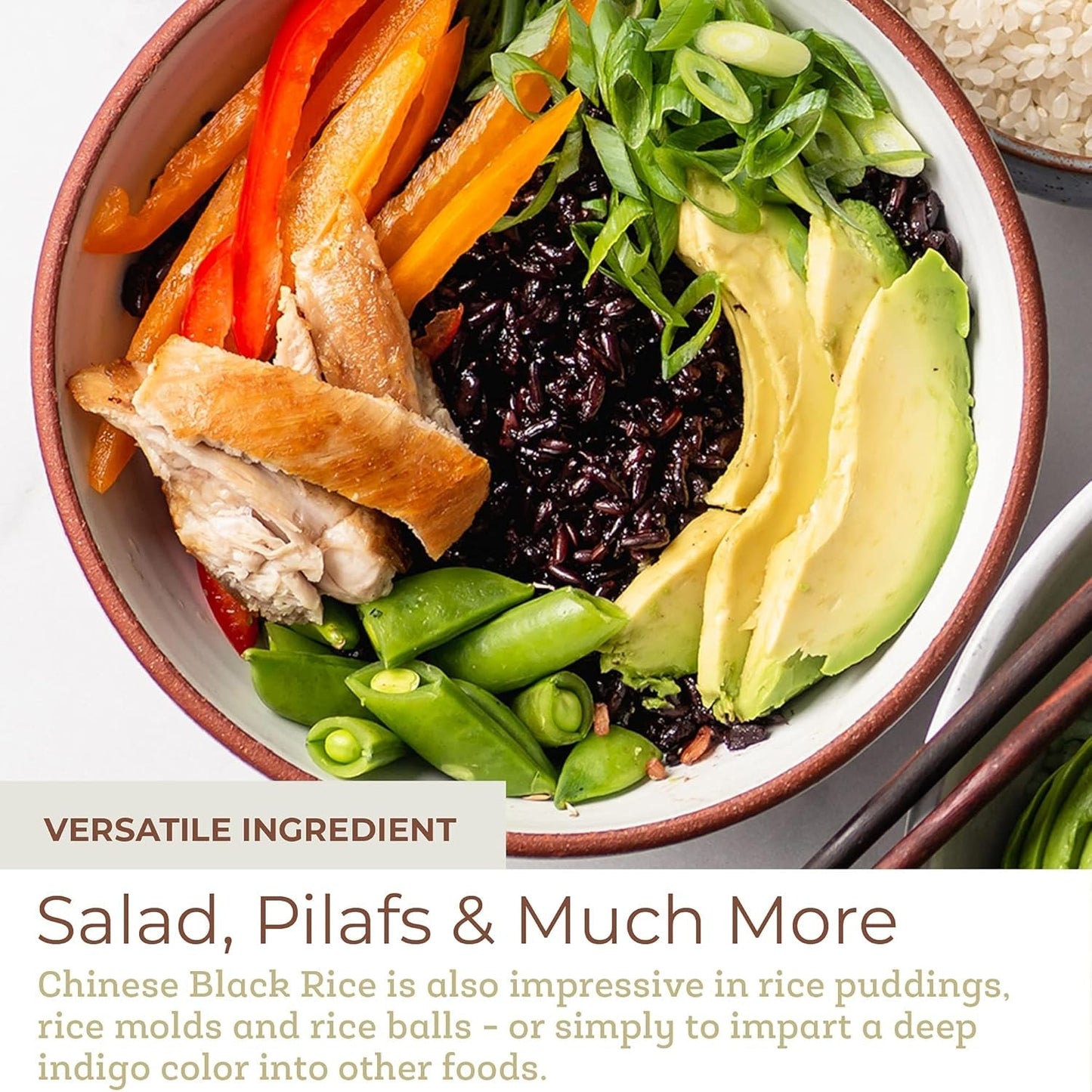 | Medium - Grain Chinese Black Rice | Organic, Healthy, Gluten - Free Grains | 1 Lb | Chef - Inspired Ingredients - WORLD TIME VISITS