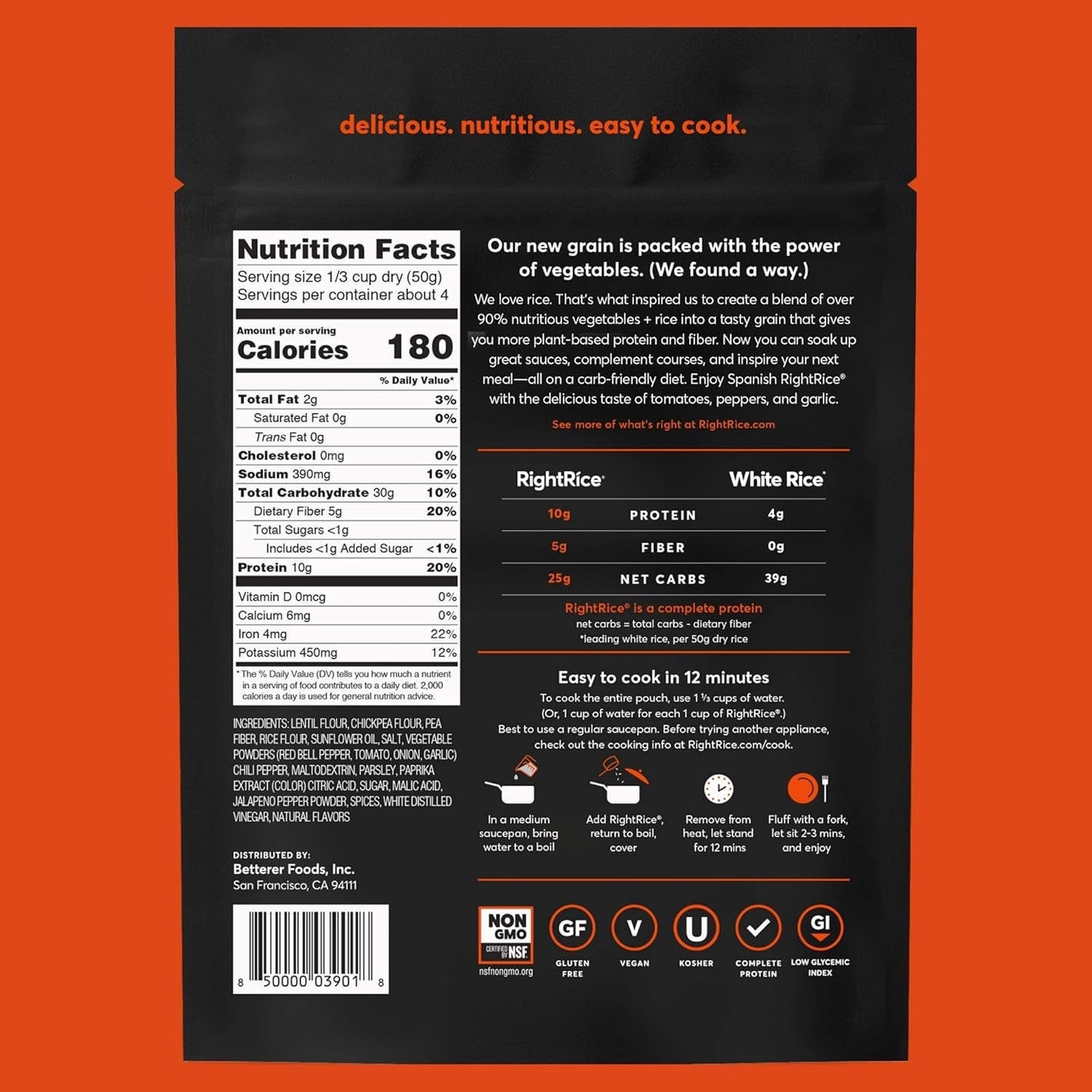 ' - Spanish (7Oz. Pack of 1) - Made from Vegetables - High Protein, Vegan, Non GMO, Gluten Free - WORLD TIME VISITS